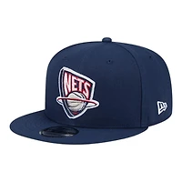Brooklyn Nets Navy Hardwood Classic New Era 9FIFTY Snapback Hat