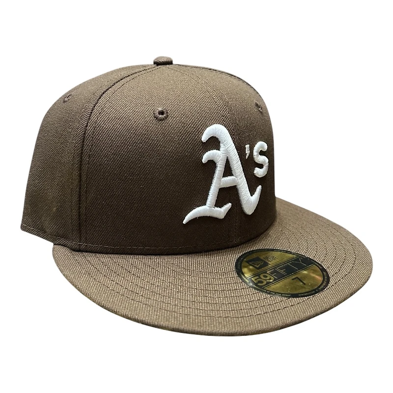 Oakland Athletics White on Brown with Gray UV New Era 59FIFTY Fitted Hat