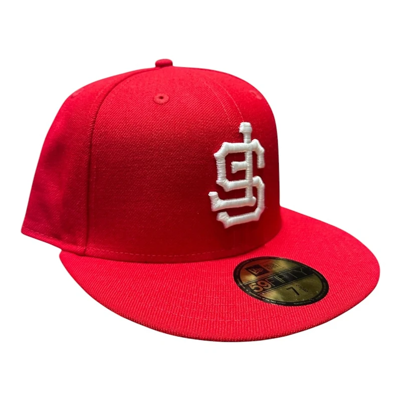 San Francisco Giants White on Red Upside Down Gray UV New Era 59FIFTY Fitted Hat