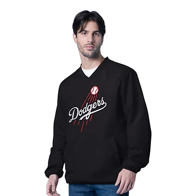 Los Angeles Dodgers Black Shooting Ball G-III V-Neck Windbreaker Jacket