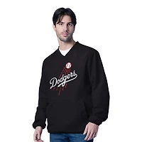Los Angeles Dodgers Black Shooting Ball G-III V-Neck Windbreaker Jacket