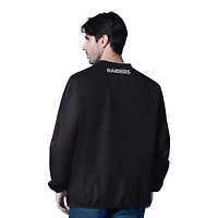 Las Vegas Raiders Black G-III V-Neck Windbreaker Jacket