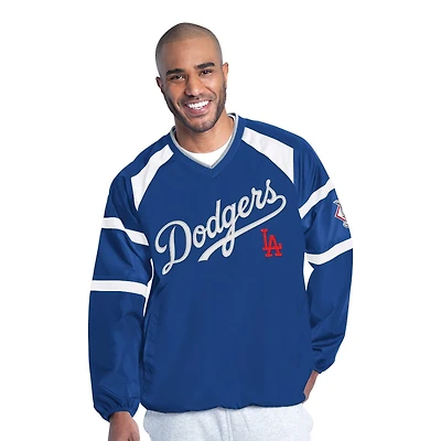 Los Angeles Dodgers Royal Script with Red LA National League Patch G-III V-Neck Windbreaker Jacket