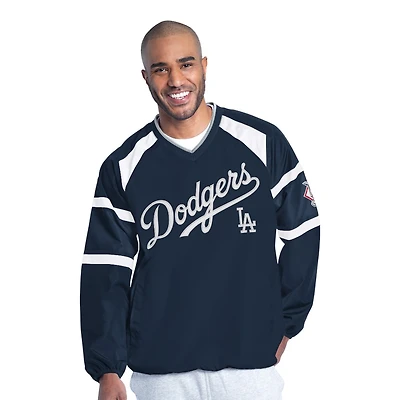 Los Angeles Dodgers Navy with National League Patch G-III V-Neck Windbreaker Jacket