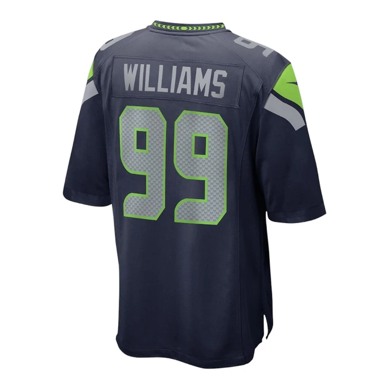 Seattle Seahawks Leonard Williams Navy 50th Season Patch Nike Team Game Jersey