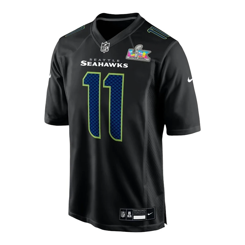 Seattle Seahawks Jaxon Smith-Njigba Super Bowl LX Patch Nike Carbon Black Fashion Game Jersey
