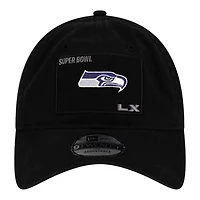 Seattle Seahawks Black Super Bowl LX Patch New Era 9TWENTY Adjustable Hat