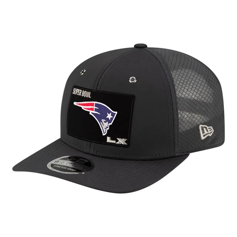 New England Patriots Charcoal Super Bowl LX Opening Night New Era 9SEVENTY Adjustable Hat