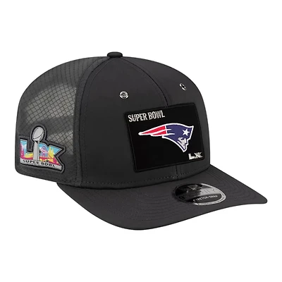 New England Patriots Charcoal Super Bowl LX Opening Night New Era 9SEVENTY Adjustable Hat