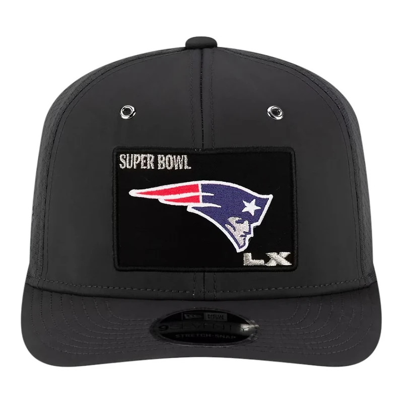 New England Patriots Charcoal Super Bowl LX Opening Night New Era 9SEVENTY Adjustable Hat