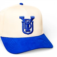 BYU Cougars Cream and Royal LES Backdrop Suede Woodn Grail A-Frame Snapback Hat