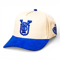 BYU Cougars Cream and Royal LES Backdrop Suede Woodn Grail A-Frame Snapback Hat