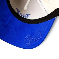 BYU Cougars Cream and Royal LES Backdrop Suede Woodn Grail A-Frame Snapback Hat