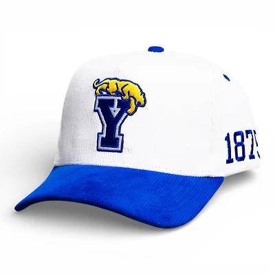BYU Cougars White and Royal Blue Trey Stewart Collab Suede Woodn Grail A-Frame Snapback Hat