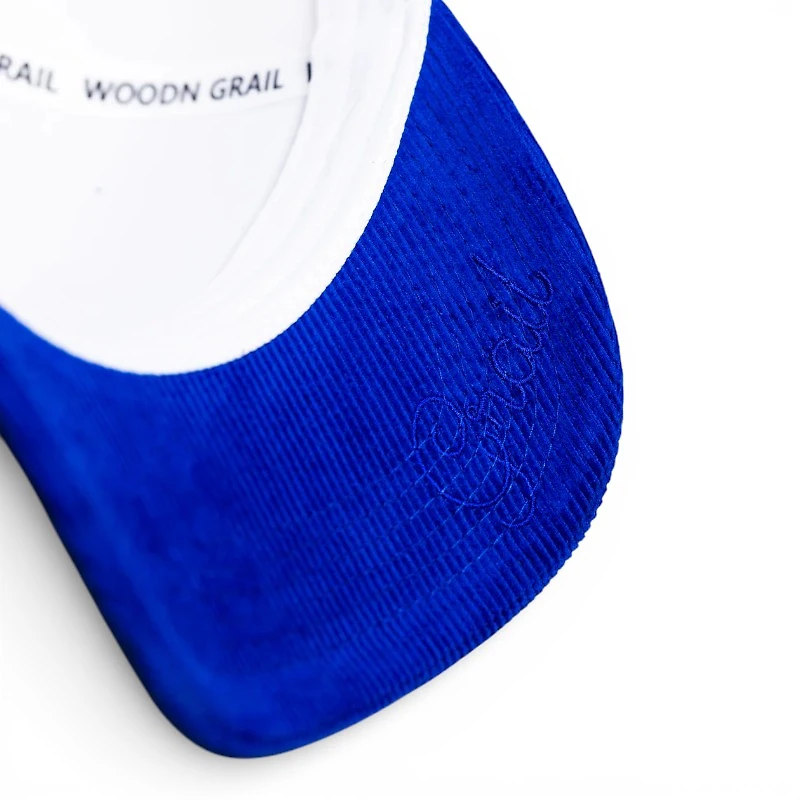 BYU Cougars White and Royal Blue Trey Stewart Collab Suede Woodn Grail A-Frame Snapback Hat