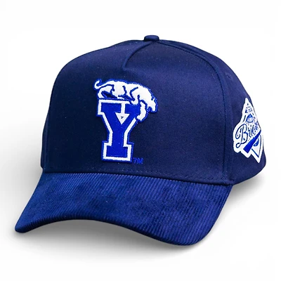 BYU Cougars Navy Beatdigger Corduroy Woodn Grail A-Frame Snapback Hat