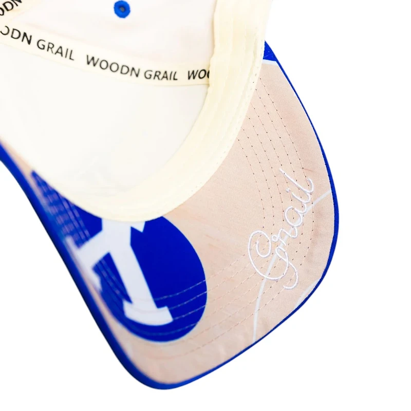 BYU Cougars Courtside Cream and Royal Suede Woodn Grail Snapback Hat