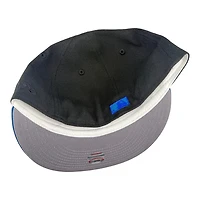 Los Angeles Dodgers Black and Indigo Blue Two Tone 40th Anniversary Patch Grey UV New Era 59FIFTY Fitted Hat