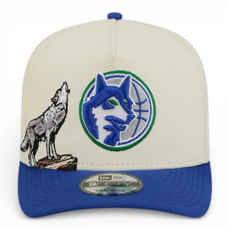 Minnesota Timberwolves Chrome and Royal Blue Hardwood Classics New Era 9FIFTY Snapback Hat