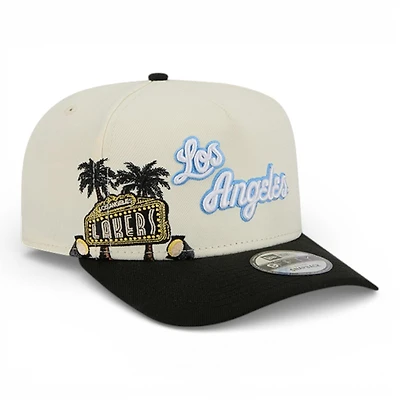Los Angeles Lakers Chrome and Black Hardwood Classics New Era 9FIFTY Snapback Hat