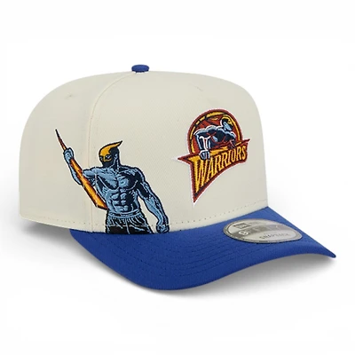 Golden State Warriors Chrome and Royal Blue Hardwood Classics New Era 9FIFTY Snapback Hat