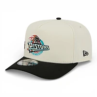 Detroit Pistons Chrome and Black Hardwood Classics New Era 9FIFTY Snapback Hat