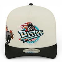 Detroit Pistons Chrome and Black Hardwood Classics New Era 9FIFTY Snapback Hat