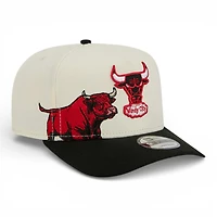 Chicago Bulls Chrome and Black Hardwood Classics New Era 9FIFTY Snapback Hat
