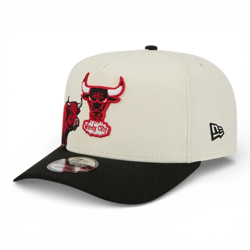 Chicago Bulls Chrome and Black Hardwood Classics New Era 9FIFTY Snapback Hat