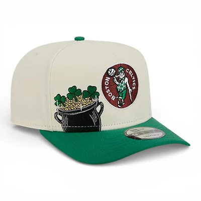 Boston Celtics Chrome and Green Hardwood Classics New Era 9FIFTY Snapback Hat