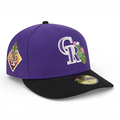 Colorado Rockies Purple and Black 2026 Spring Training Patch New Era 59FIFTY Fitted Hat