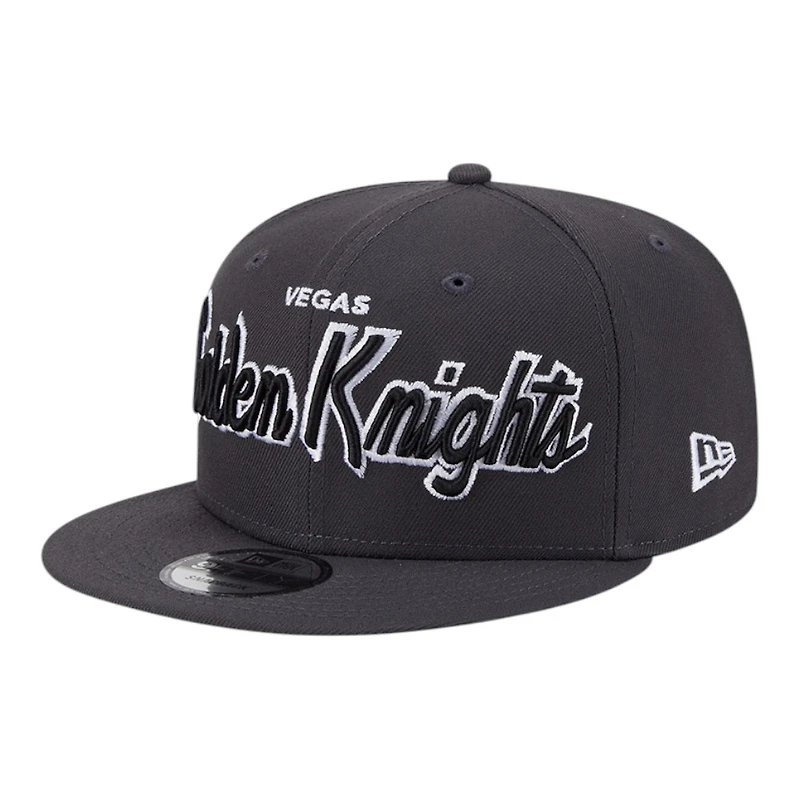 Vegas Golden Knights Graphite Script New Era 9FIFTY Snapback