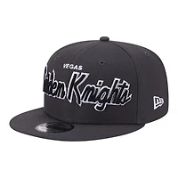 Vegas Golden Knights Graphite Script New Era 9FIFTY Snapback