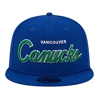 Vancouver Canucks Royal Blue Script New Era 9FIFTY Snapback