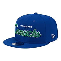 Vancouver Canucks Royal Blue Script New Era 9FIFTY Snapback