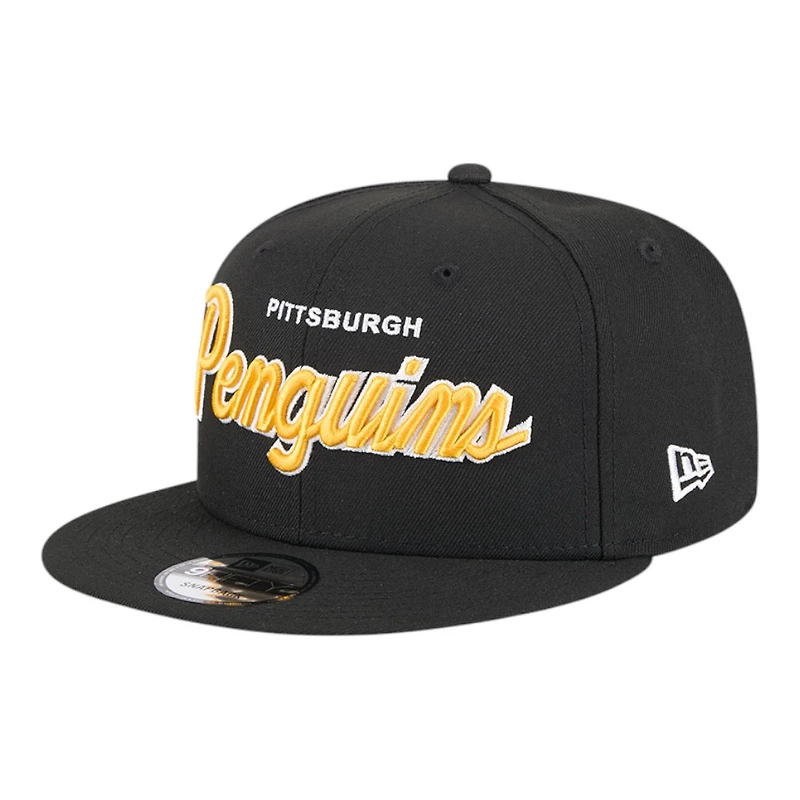 Pittsburgh Penguins Black Script New Era 9FIFTY Snapback
