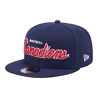 Montreal Canadiens Navy Script New Era 9FIFTY Snapback