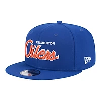 Edmonton Oilers Royal Blue Script New Era 9FIFTY Snapback