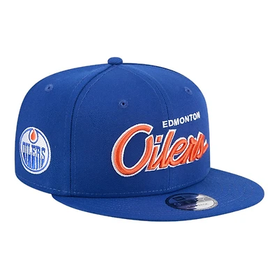 Edmonton Oilers Royal Blue Script New Era 9FIFTY Snapback