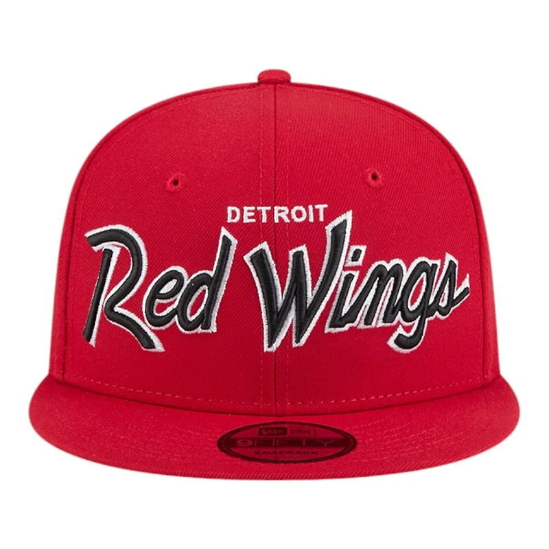 Detroit Red Wings Red Script New Era 9FIFTY Snapback