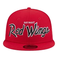 Detroit Red Wings Red Script New Era 9FIFTY Snapback