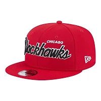 Chicago Blackhawks Red Script New Era 9FIFTY Snapback