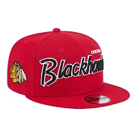 Chicago Blackhawks Red Script New Era 9FIFTY Snapback