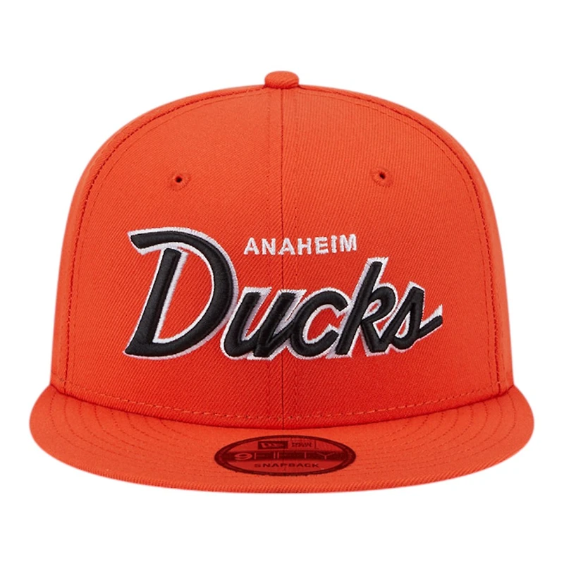 Anaheim Ducks Orange Script New Era 9FIFTY Snapback