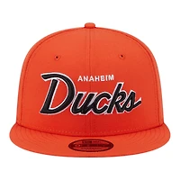 Anaheim Ducks Orange Script New Era 9FIFTY Snapback