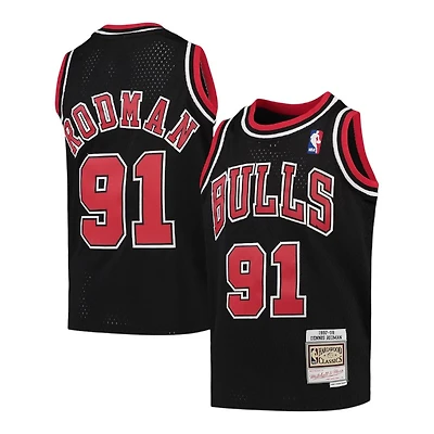Youth Chicago Bulls Dennis Rodman Mitchell & Ness 1997-98 Hardwood Classics Swingman Black Jersey