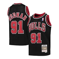 Youth Chicago Bulls Dennis Rodman Mitchell & Ness 1997-98 Hardwood Classics Swingman Black Jersey