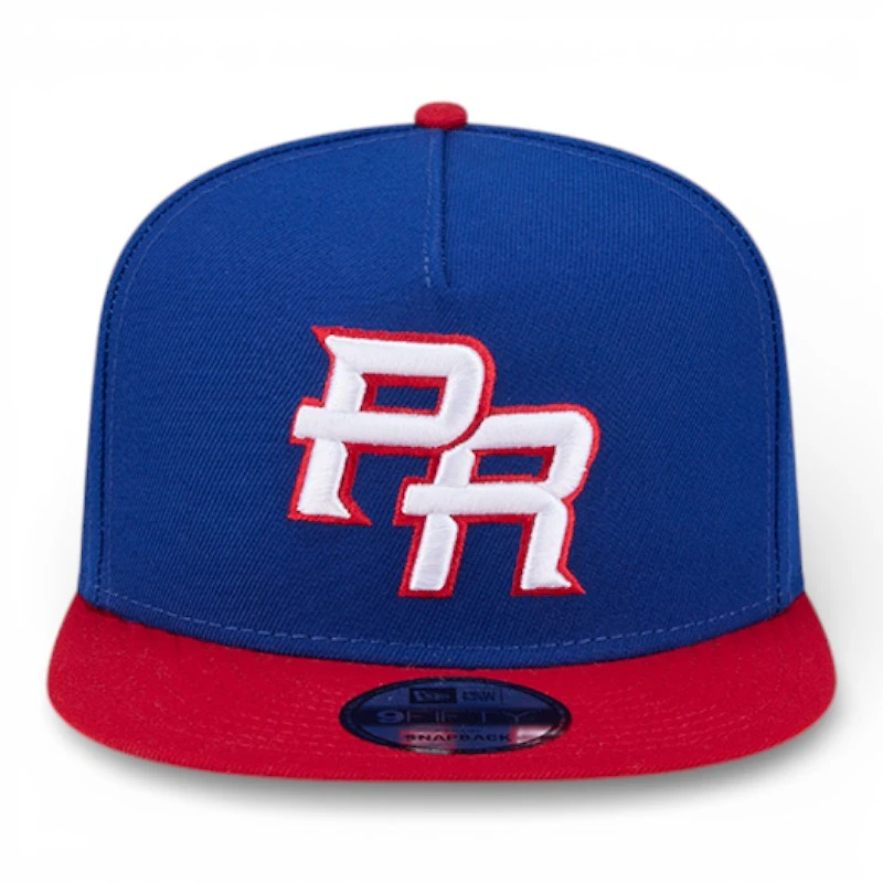 Puerto Rico Royal Blue and Red Flag Patch 2026 World Baseball Classic WBC New Era 9FIFTY A-Frame Snapback Hat