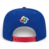 Puerto Rico Royal Blue and Red Flag Patch 2026 World Baseball Classic WBC New Era 9FIFTY A-Frame Snapback Hat