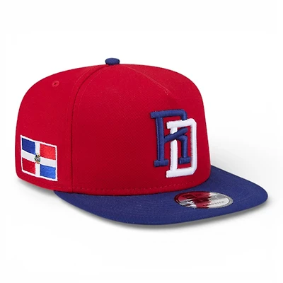 Dominican Republic Red and Royal Blue Flag Patch 2026 World Baseball Classic WBC New Era 9FIFTY A-Frame Snapback Hat